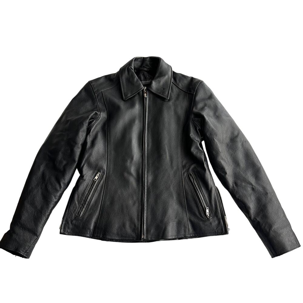 Montana Removable Thinsulate‎ Lining Riding Leather Black Jacket women M